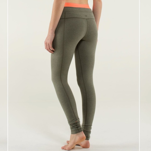 Lululemon Live Natural Legging Yoga Pant Green/Pink size 6 - Picture 2 of 11